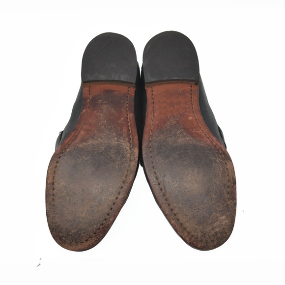 *Allen Edmond Woodville Sz 9D Black Leather Loafer